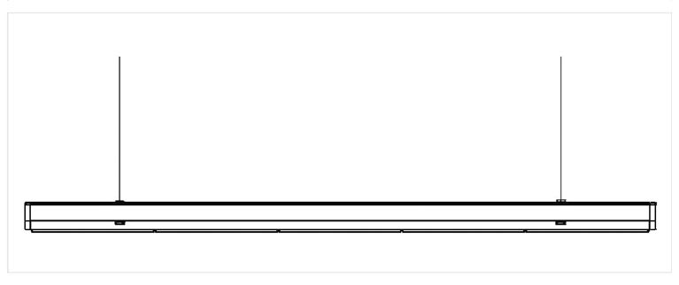 Suspension Installation of LED Linear Single Lamps