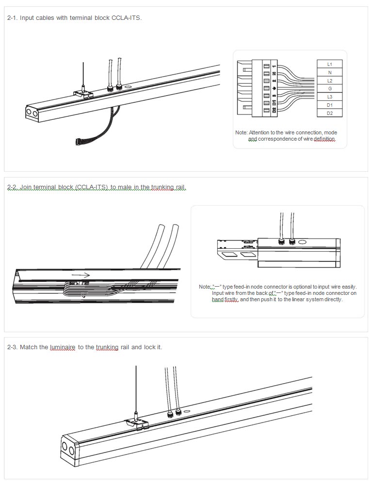 Wire Input Installation of LED Linear Lighting System