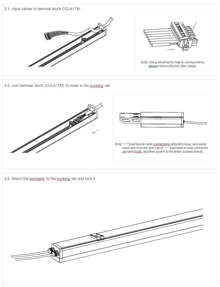 Wire Input Installation of LED Linear Lights System