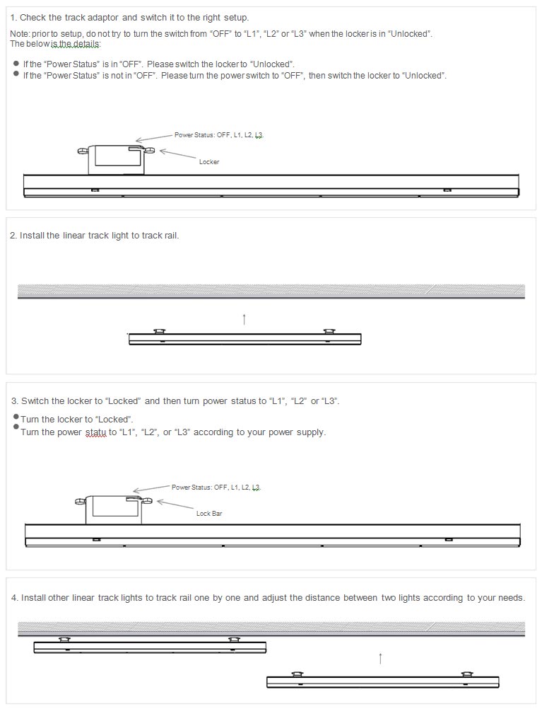 Track Lights Installation for LED Linear Lighting