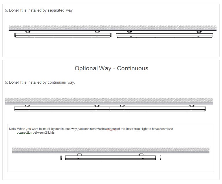 Track Lights Installation for LED Linear Lighting