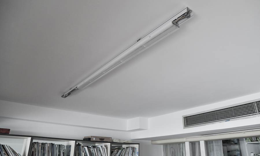 Demonstration Installation of Surface Mounted LED Linear Light Fixture