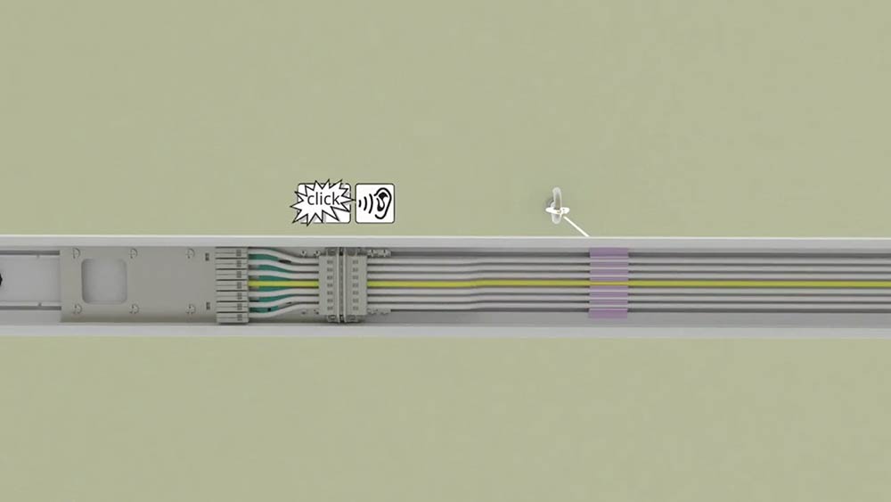 Splicing tracks ( trunking rail )